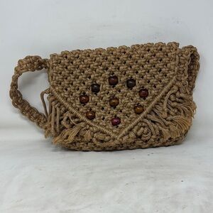Handcrafted Tan Woven Bag